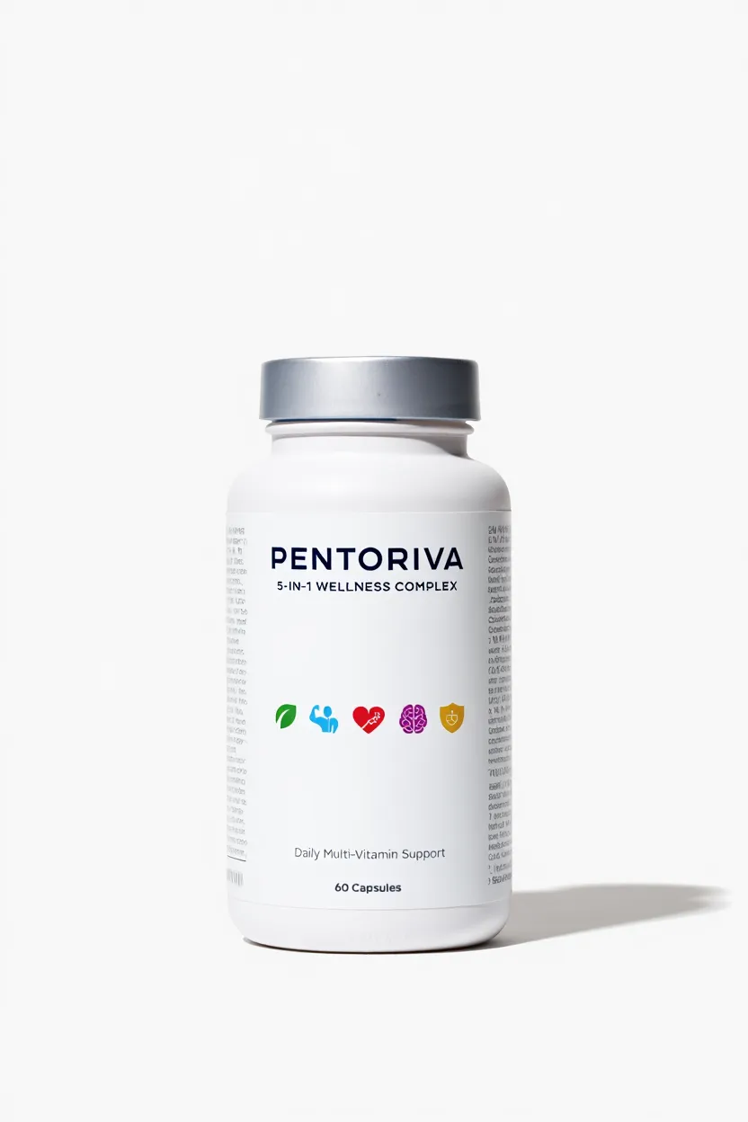 Pentoriva 5-in-1 Wellness Complex dietary supplement bottle